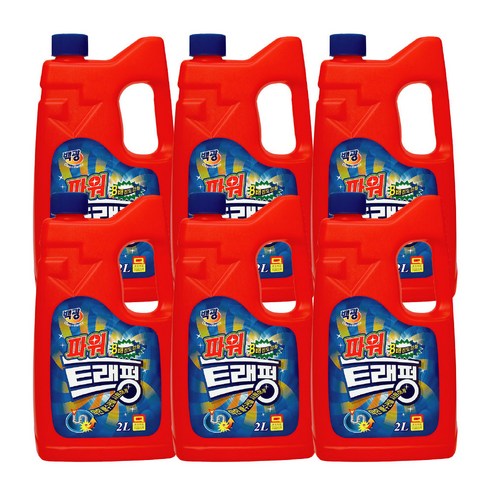 백광 파워 트래펑 배수구세정제, 2L, 6개