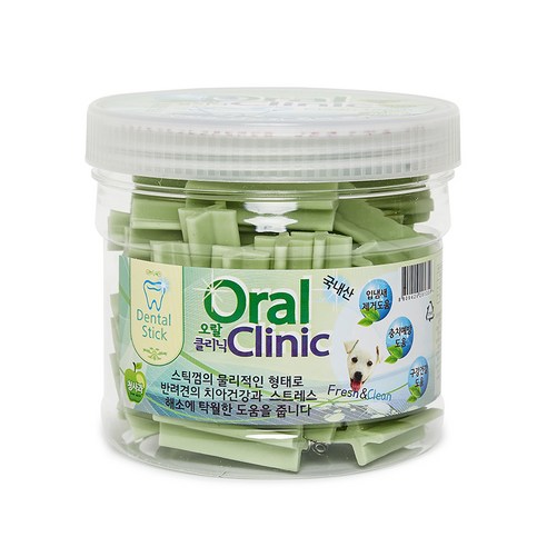 오랄클리닉 반려동물 치석제거용 덴탈껌 300g, 청사과, 1개
