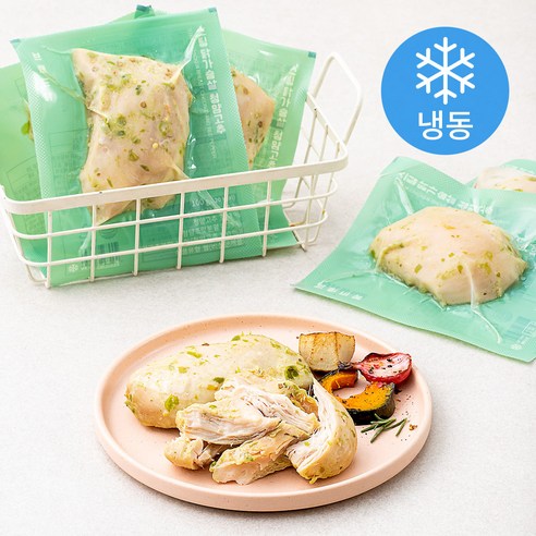 브랜드닭 스팀 닭가슴살 청양고추 (냉동), 5팩, 100g