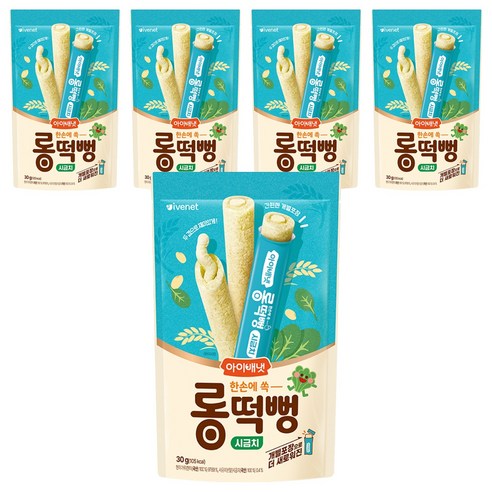 아이배냇 롱떡뻥 시금치, 5개, 30g, 시금치맛