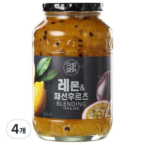 초록원 레몬 앤 패션후르츠 액상차, 1kg, 1개입, 4개