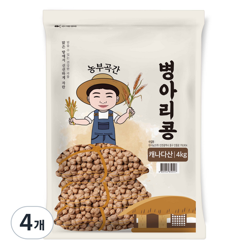 농부곡간 캐나다산 병아리콩, 4kg, 4개