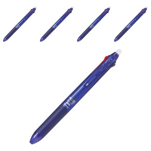 프릭션 슬림 3색 볼펜 0.5mm, 블루, 5개