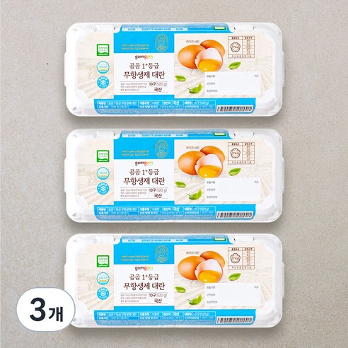 곰곰 1+등급 무항생제 대란, 10구, 3개