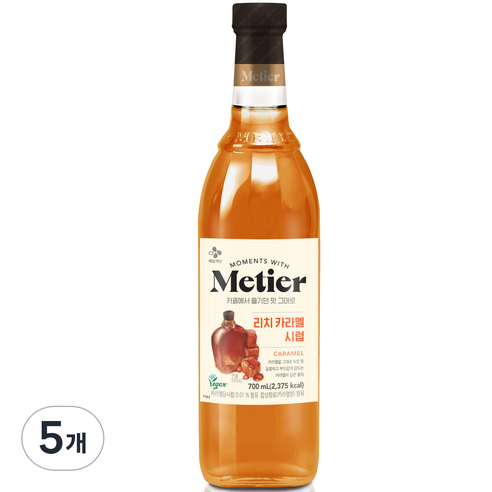 메티에 리치 카라멜향 시럽, 5개, 700ml