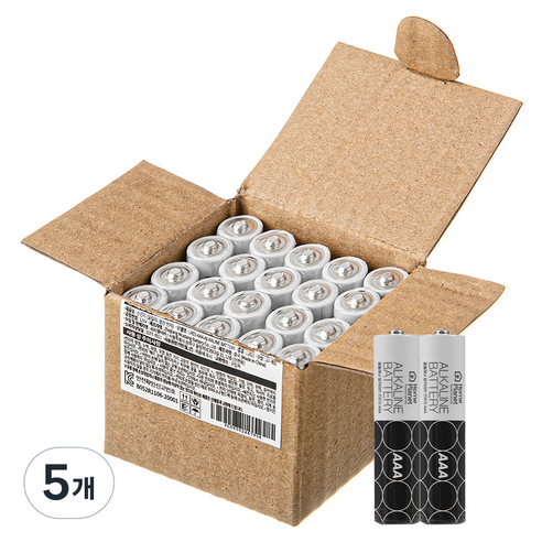 홈플래닛 알카라인 AAA건전지, 20개입, 5개