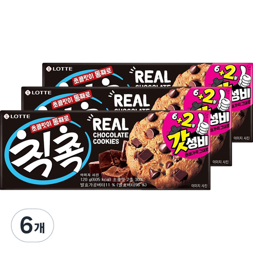 롯데 칙촉 오리지널, 120g, 6개