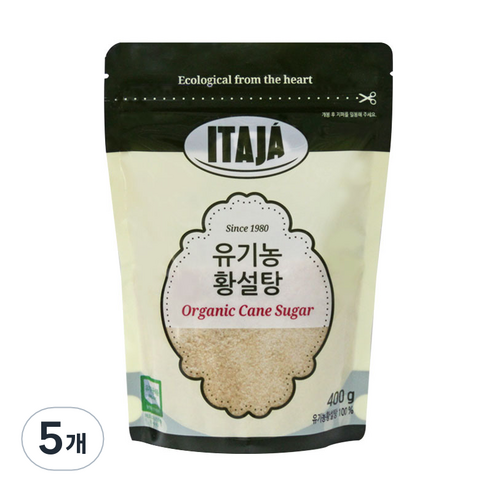 이타자 유기농 황설탕, 400g, 5개