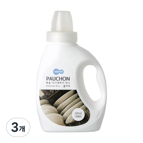 뽀숑 식기세척기 액상형 린스 650ml, 3개