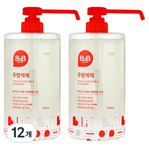 비앤비 주방세제, 1L, 12개