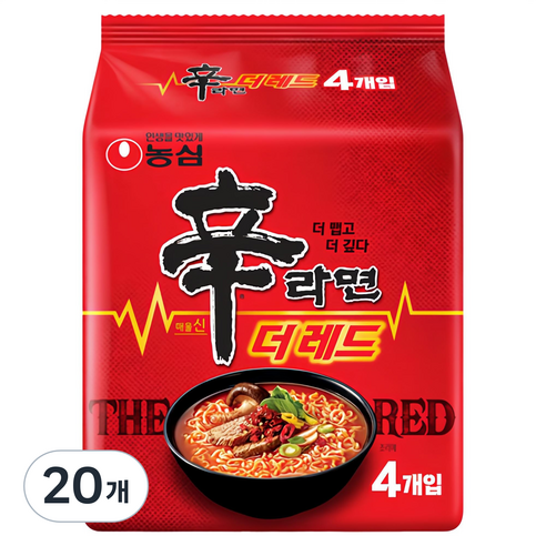 신라면 더 레드 125g, 20개