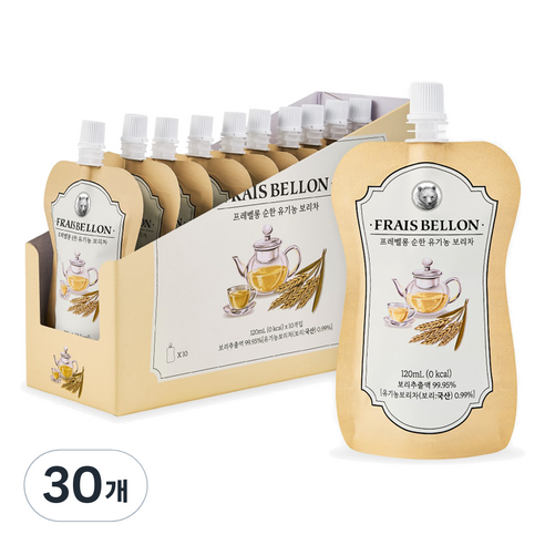 프레벨롱 순한 유기농 보리차, 30개, 120ml