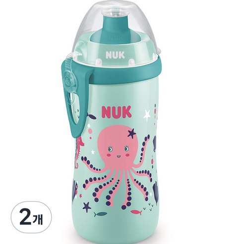 누크 주니어용 퍼스트초이스 스포츠캡 물병, 300ml, 2개, 문어