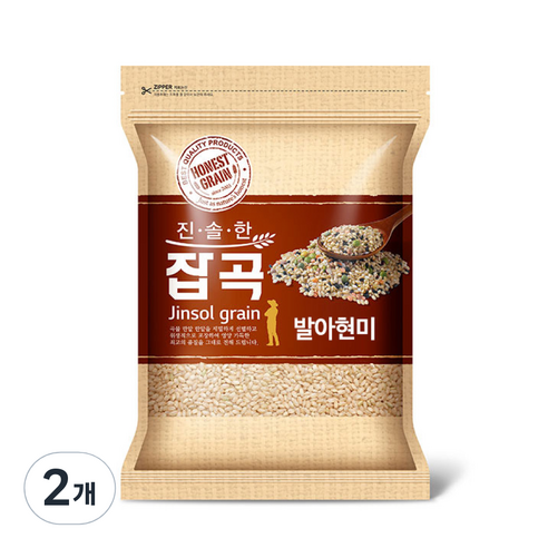 진솔그레인 국산 발아현미, 1kg, 2개