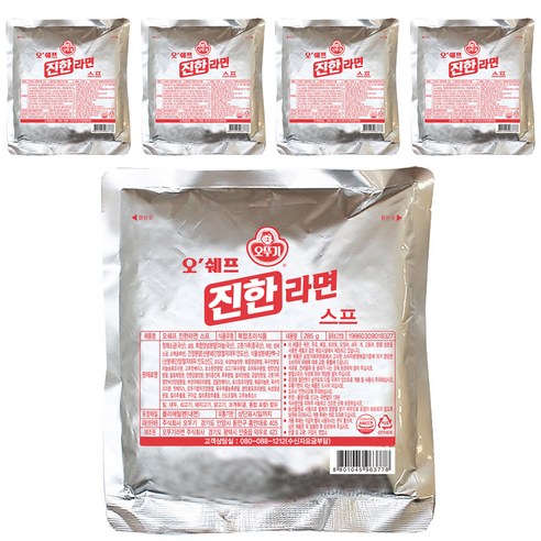 오뚜기 오쉐프 진한라면 스프, 285g, 5개