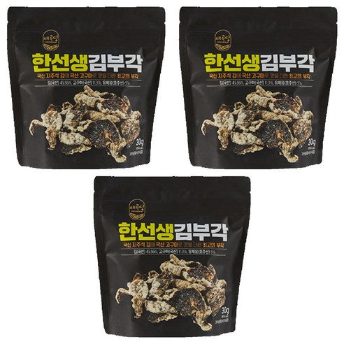 채곡당 한선생 김부각, 30g, 3개