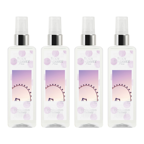 바디판타지 퓨어라인 바디미스트 퍼플 코튼 판타지, 118ml, 4개