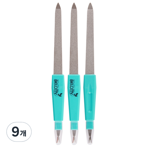 벨로티 사파이어 네일파일 큐티클제거기, 그린색, 9개