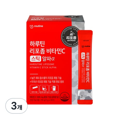 하루틴 리포좀 비타민C 스틱 알파 30p, 3개, 90g