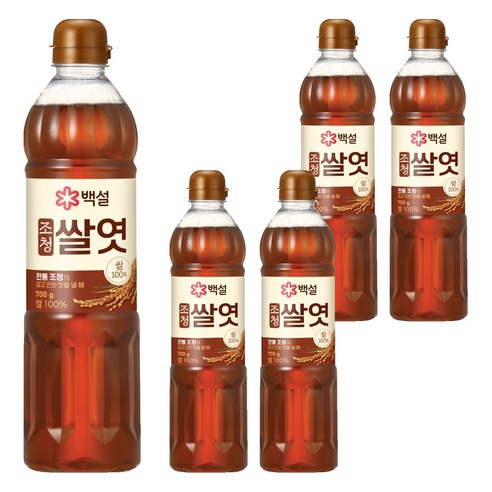 백설 조청 쌀엿, 700g, 5개