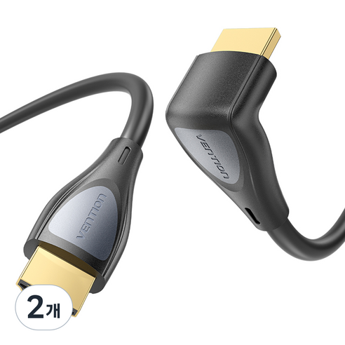벤션 90도 HDMI V2.0 모니터 케이블, 2개, 1m