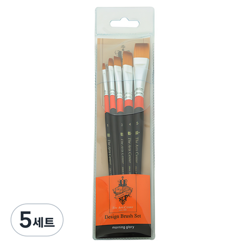 모닝글로리 6500 모닝디자인 평붓 5종 세트, 5세트