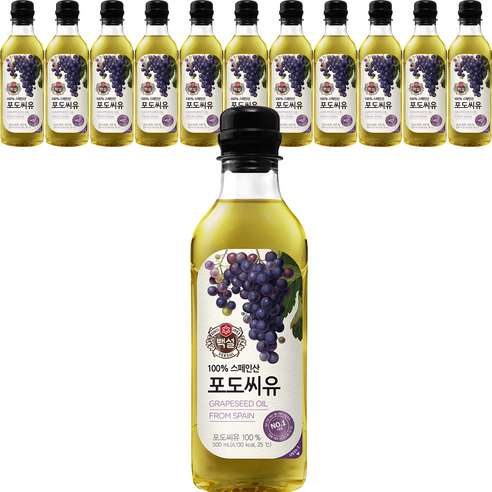 백설 포도씨유, 900ml, 12개