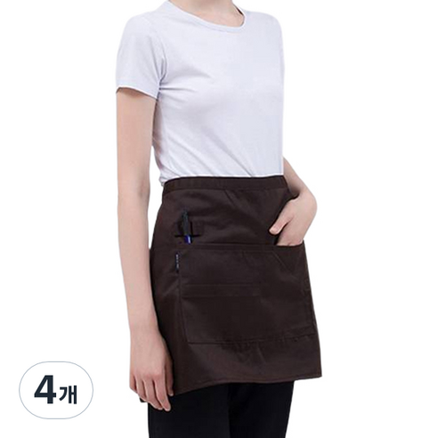 쉐프 앞치마 숏타입, 커피, 4개