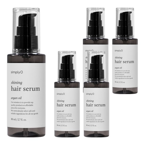 심플리오 샤이닝 헤어세럼, 80ml, 5개
