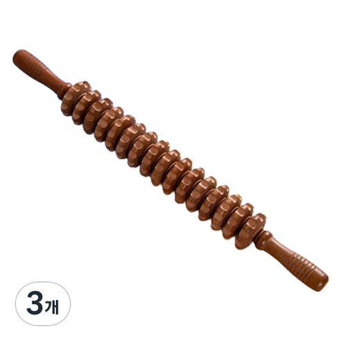 모두의시작 원목 나무 마사지 롤러, 스타일6, 3개