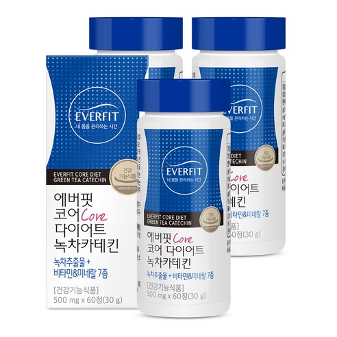 에버핏 코어 다이어트 녹차카테킨, 60정, 3개