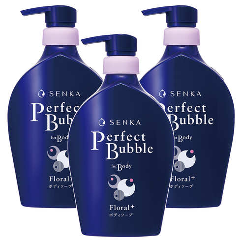 센카 퍼펙트 버블 포 바디워시 플로럴 플러스향, 500ml, 3개