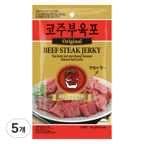 코주부 한입 육포 오리지널, 5개, 30g