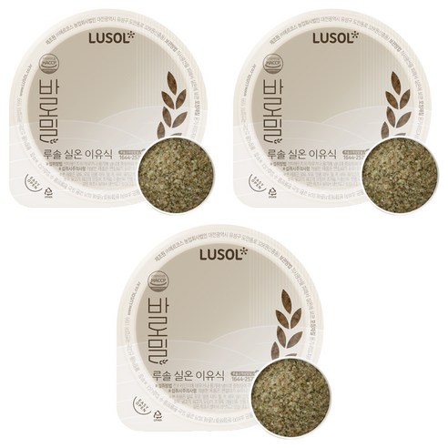 루솔 실온 이유식 바로밀, 혼합맛(한우/청경채), 120g, 3개