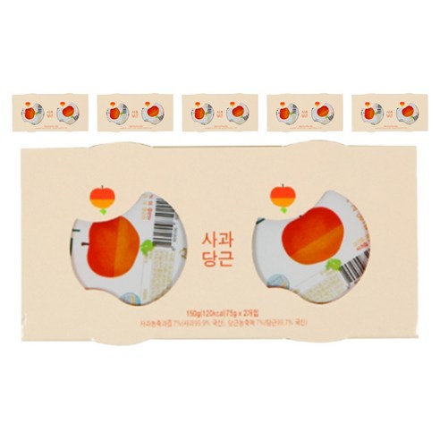 에코맘의산골이유식 유아용 산골푸딩 2p, 사과당근, 150g, 6개