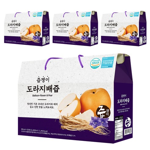 즙쟁이 도라지배즙, 2.4L, 4개