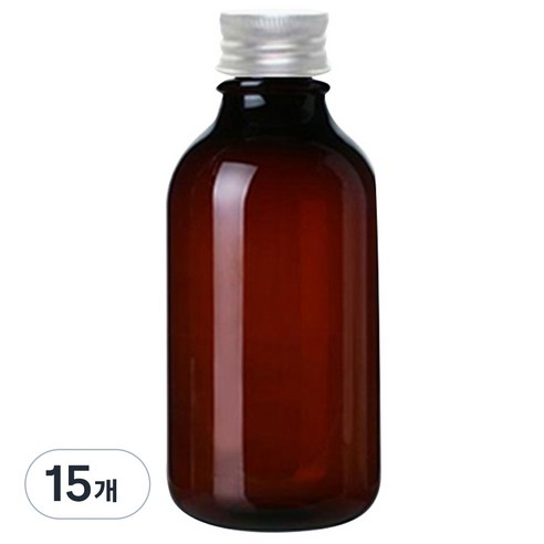 병도매닷컴 ARB520 갈색 음료용기 알루미늄 실버캡, 520ml, 15개