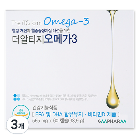 지엠팜 더 알티지 오메가3 60p, 60정, 3개