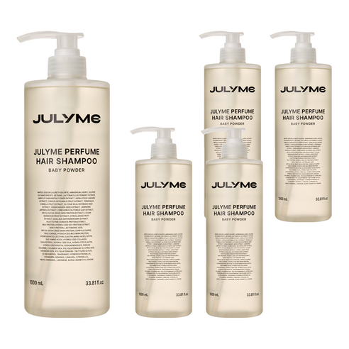 줄라이미 대용량 퍼퓸 헤어 샴푸 베이비 파우더향, 1000ml, 5개