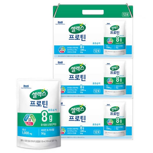 셀렉스 프로틴 파우치 음료 로우슈가 12팩, 1500ml, 3세트 셀렉스코어프로틴 셀렉스 프로틴 파우치 음료 로우슈가 12팩, 1500ml, 3세트 셀렉스코어프로틴