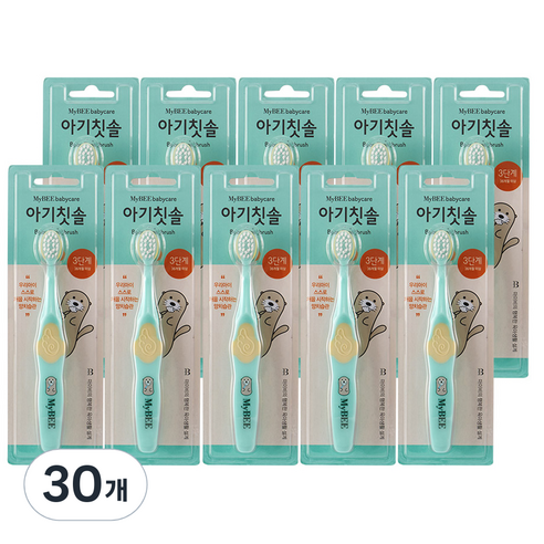마이비 3단계 유아 칫솔, 민트, 1개입, 30개