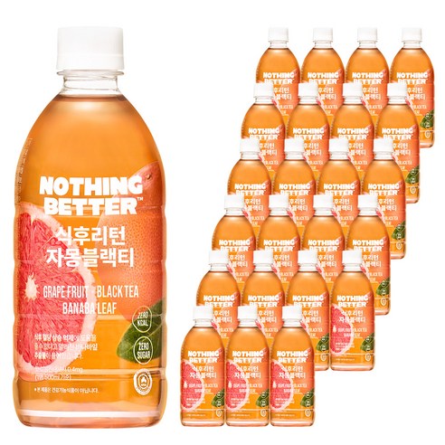 낫띵베럴 식후리턴 자몽블랙티, 24개, 500ml