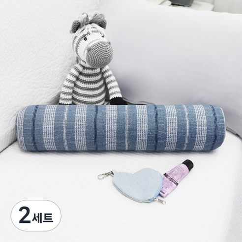 베드앤데코 에브리데이 경추 목베개 + 솜 세트, 크레욘블루, 2세트