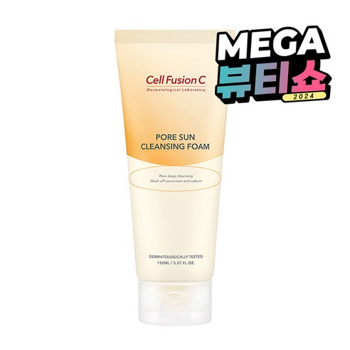 셀퓨전씨 포어 썬 클렌징 폼, 150ml, 1개