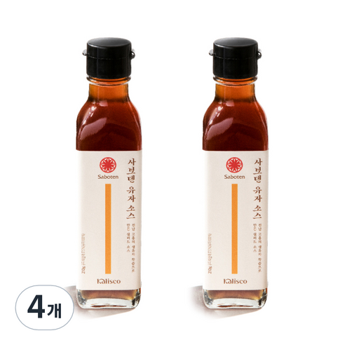 사보텐 유자소스, 210g, 4개