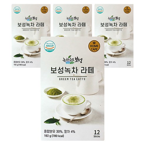 녹차수도보성 보성녹차라떼 분말, 16g, 12개입, 4개