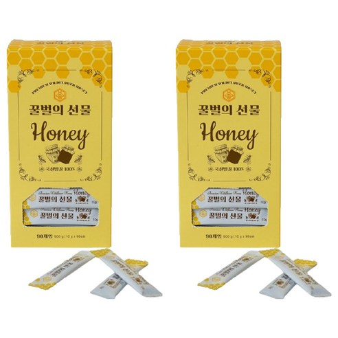 꿀벌의선물 사양벌꿀스틱 90p, 900g, 2개