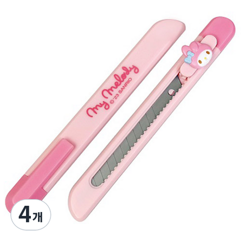 바이하츠 포켓 커터칼 소 P-MMCT, 마이멜로디, 4개