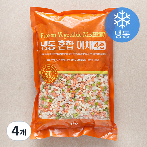 혼합야채 4종 (냉동), 1kg, 4개