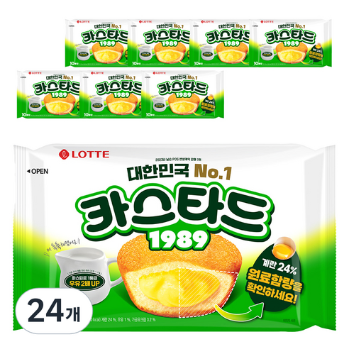 롯데카스타드 오리지널, 230g, 24개